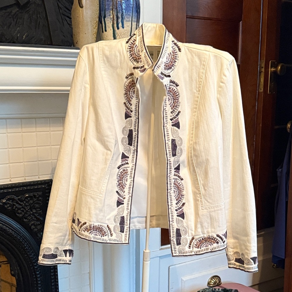 Coldwater Creek beaded/ embroidered  denim jacket- worn a few times- great shape